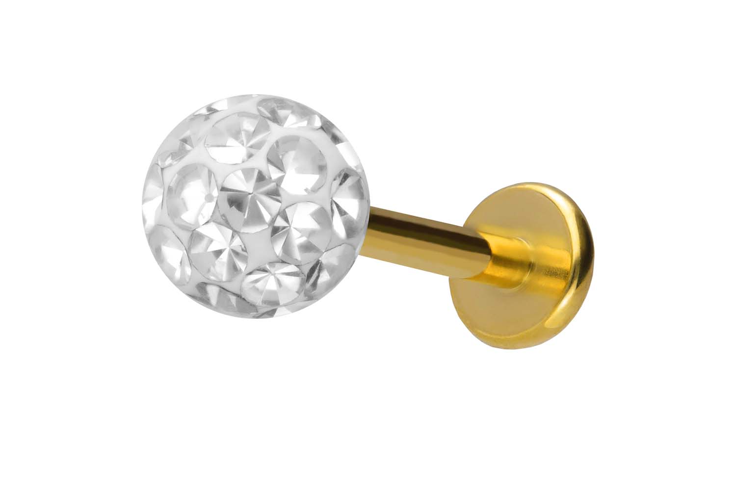 Titan Labret Piercing mit Innengewinde EPOXY-KUGEL